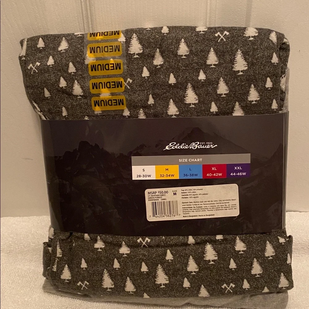 Eddie Bauer Light Heather Grey Two-Piece Sleep Set…size Medium - Picture 2 of 4
